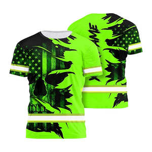 Camisetas de seguridad de alta visibilidad para hombre Ropa DE TRABAJO reflectante de manga corta con función de secado rápido Impresión de logotipo personalizable - Product Image 4