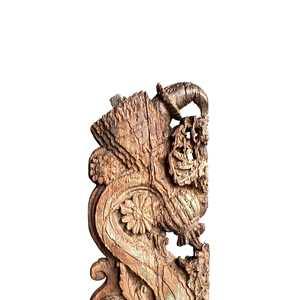 Support mural en bois vintage indien, sculpté à la main, décoration murale architecturale, style rustique antique, intérieur de maison, assortiment, 1 conteneur - Product Image 5