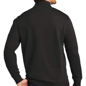 Sweat-shirt noir à fermeture éclair pour hommes, haut en polaire chaud et confortable pour une tenue décontractée, idéal pour la superposition en automne et en hiver - Product Image 6