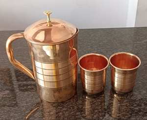 <b>Copper</b> Metal <b>Handle</b> Jug High Quality Handmade Jug New Design Tabletop Ware Best Selling Water Storage Serving Jug - Product Image 5