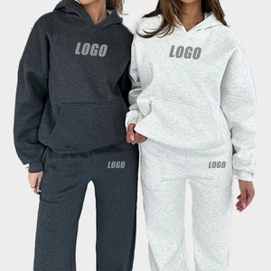 2025 hiver logo personnalisé femmes Sport tenue surdimensionné sweats à capuche survêtements salon porter léger vêtements de sport dames vêtements - Product Image 6