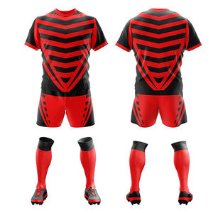 Ensemble d'uniformes de rugby imprimés par sublimation en gros personnalisés de haute qualité, uniforme de rugby respirant réglable, prix de gros - Product Image 3