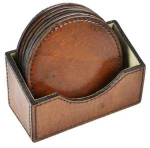 Juego de posavasos de MDF y cuero de seis piezas, mesa de cocina personalizada al mejor precio, absorbente/impermeable - Product Image 3