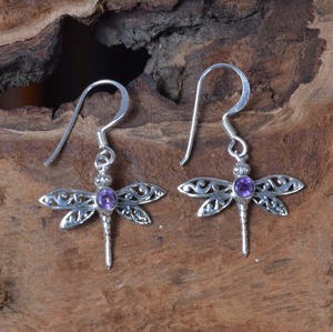 Tendance Design Boucles D'oreilles Boucles D'oreilles pour Femmes Filles Améthyste Gemstone 925 Solide Boucles D'oreilles En Argent Sterling Bijoux En Argent - Product Image 3