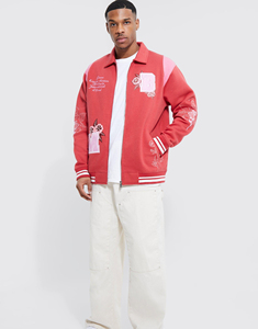 Chaqueta de béisbol de lana de alta calidad de fabricante OEM logotipo personalizado Boxy Letterman Varsity invierno chenilla talla grande de punto - Product Image 1