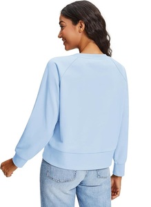 Sudadera de algodón de gran tamaño para mujer, cómoda, sólida, con cuello redondo y manga larga de lujo, al mejor precio, de Bangladesh - Product Image 2