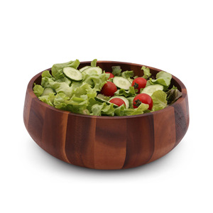 Cuenco de comedor de madera de acacia vintage hecho a mano, utensilios de cocina resistentes y duraderos, cuencos de madera para servir alimentos - Product Image 5