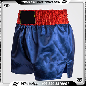 กางเกงบ็อกเซอร์ขาสั้นแบบสี่ทางสำหรับออกกำลังกาย MMA การเล่นมวยการพิมพ์ซับลิเมชัน - Product Image 4