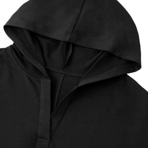 Sweat à capuche respirant de qualité supérieure pour femme gamme de mode Anti-rides haut court goutte épaule sweats à capuche pour femmes - Product Image 5