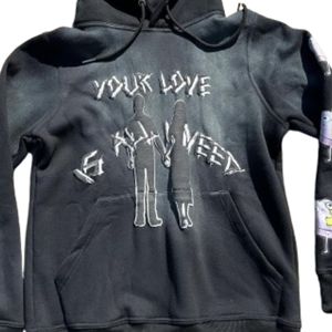 Sudaderas de invierno de algodón 100% pesado para hombre con Sudadera con capucha y sudadera con estampado de logotipo personalizado - Product Image 3