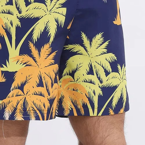 Men's Quick Dry Eco-Friendly Breathable Reversible Swim Trunks Pockets Heat-Transfer Printing Elastic Waist Polyester Beachwear - Product Image 6