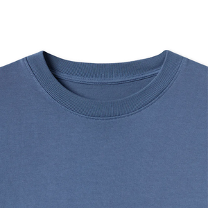 เสื้อยืดผ้าฝ้ายออแกนิกโอเวอร์ไซส์สำหรับผู้ชาย100% คอกลม320gsm ยาวสไตล์สตรีทแวร์สั่งโลโก้ได้ตามต้องการ - Product Image 5