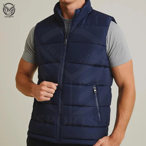 Gilet d'hiver pour homme, fermeture éclair, vêtement d'extérieur, 100% polyester, écologique, coupe-vent, séchage rapide, vêtement tendance - Product Image 2