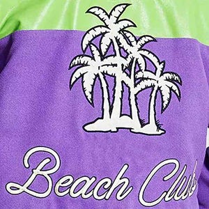 Qualité supérieure Letterman Baseball School College Bomber Varsity Jacket Veste violette à manches en cuir véritable violet - Product Image 6