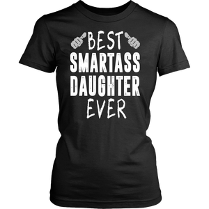 เสื้อยืดผู้ชายพิมพ์ลายตัวอักษร "Smartass Daughter" ทรงเข้ารูป แขนสั้น ผ้าฝ้ายลำลอง แฟชั่นฤดูร้อน ขายส่ง - Product Image 6
