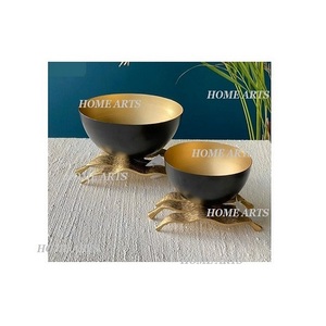 Bol de service alimentaire en laiton de couleur noire Design antique chocolats de forme ronde bol de service au meilleur prix en Inde - Product Image 5