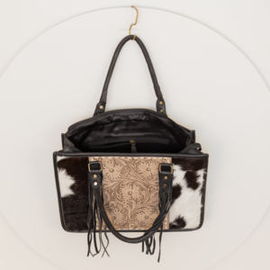 Nouveau sac à main fourre-tout en cuir de vachette véritable pour femmes avec gland sacs à main portables dissimulés transporter Cowgirl bandoulière sac à main occidental - Product Image 5