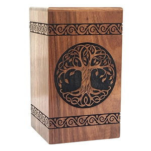Urna de madera para cenizas humanas, tamaño adulto, mango torneado a mano, urna de cremación funeraria de madera sólida, urnas de cremación para cenizas humanas - Product Image 2