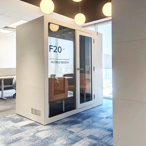 Cabine de bureau modulaire exclusive Acoustic X Premium Vis-a-Vis Pod pour une collaboration silencieuse - Product Image 5