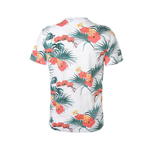 เสื้อยืดคอกลมแขนสั้นผู้ชาย ลายต้นปาล์มยามพระอาทิตย์ตกดิน พิมพ์ลายแบบซับลิเมชั่น ทรงปกติ สวมใส่สบาย ผลิตจากผ้าโพลีเอสเตอร์ถัก 100% - Product Image 6
