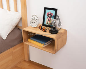 Indian Handmade Eco-Friendly Modern Floating <b>Nightstand</b> 3-Drawer Storage Wall-Mounted Bedroom Living Room Hotel-Style Home Decor - Product Image 2