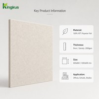 Panneau acoustique en fibre de polyester 9 mm, panneau mural insonorisant en feutre PET 2000 g/m², panneau acoustique anti-bruit Platinum KP-74