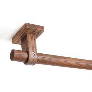 Support de rideau décoratif en bois avec des motifs floraux sculptés à la main adapté à l'utilisation de la fenêtre du salon ou du salon - Product Image 2