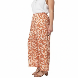 <b>Summer</b> Fashion Women's Mid Waist Floral Print Palazzo <b>Pants</b> Loose Ankle-Length Beach Spandex/Polyester Drawstring Closure - Product Image 5