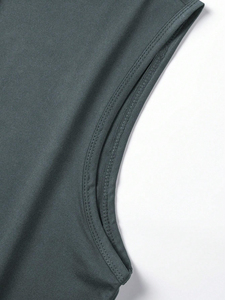 Débardeur d'entraînement pour homme Body Building Stringer Cut Gym Hoodie Oversize Sans manches avec motif imprimé Polyester Muscle Sport Top - Product Image 3