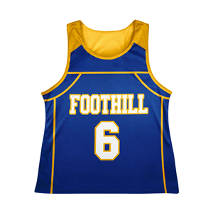 Pinnies de crosse personnalisées pour femmes fabriquées avec du tissu à mailles à séchage rapide Racerback Jeunes filles Pinnies de crosse réversibles sublimées - Product Image 1