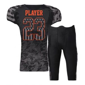 Camiseta de fútbol americano para hombre de alta calidad personalizada al por mayor, ropa de fútbol americano de último diseño transpirable de LICRA de talla grande - Product Image 1