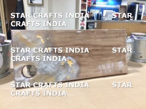 Planche à découper en bois naturel et résine avec manche en bois de résine planche à fromage de taille personnalisée pièce de qualité supérieure au meilleur prix - Product Image 5