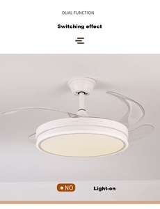 DON FELIZ 42 Inch Modern <b>Ceiling</b> <b>Fan</b> LED Light Low Profile Flush Mount Low <b>Ceilings</b> Energy Saving AC Motor 3 Color Change <b>Remote</b> - Product Image 5
