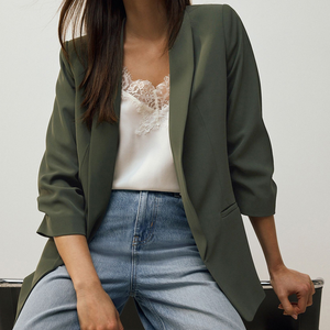 Manteau long en laine tissée coupe-vent pour femme, chaud et élégant, avec col et ceinture, idéal pour le bureau et le streetwear - Product Image 1