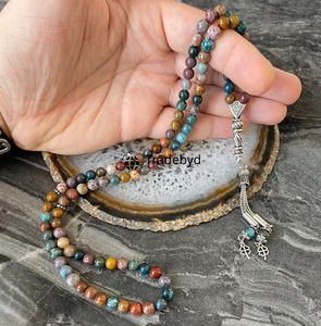 Elegante Tasbih de Resina, Cuentas de Oración Lisas, Regalo Moderno para la Devoción Espiritual Islámica por Tradebyd - Product Image 3