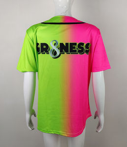 2025 nouveau maillot de Baseball en strass de sublimation dégradé personnalisé en gros - Product Image 3