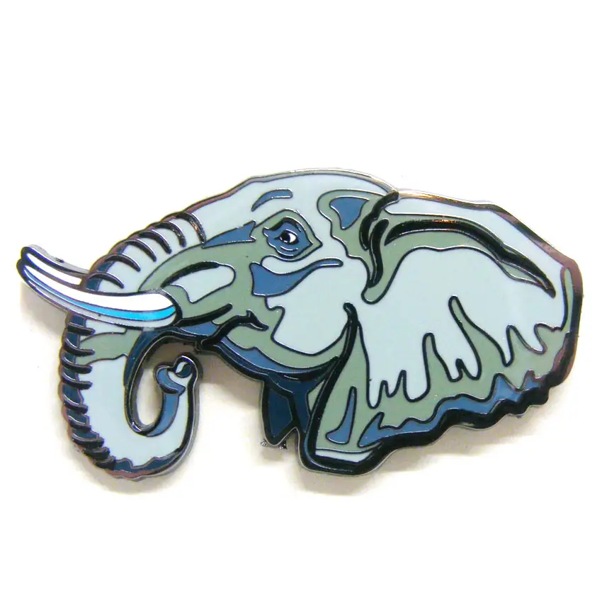 wholesale custom elephant metal enamel pin zoo animals