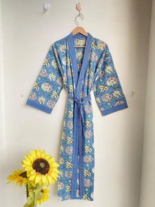 Kimono corto de algodón para dama de honor, vestido informal Unisex de talla única para playa de verano, estampado Floral de alta calidad - Product Image 3