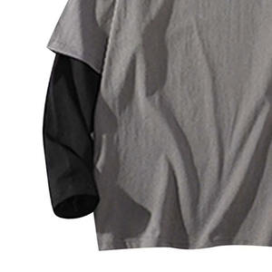 Camiseta de manga larga de doble capa para hombre, Jersey de algodón 100% de gran tamaño, para invierno 2024-2025 - Product Image 6