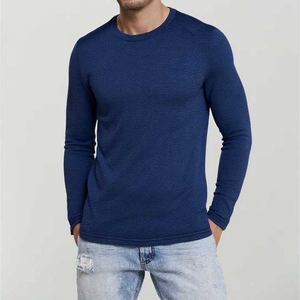 Logo alta calidad poliéster secado rápido hombres gimnasio Atlético camiseta entrenamiento culturismo Fitness Camiseta de manga larga - Product Image 5