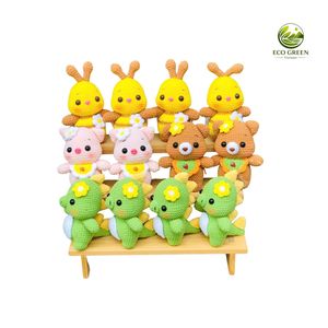 ตุ๊กตาสัตว์ถักโครเชต์แฮนด์เมดขายส่ง ของเล่นถักนุ่มนิ่ม รับทำโลโก้ตามสั่ง ของขวัญ OEM ของตกแต่งห้องเด็ก จัดหาสินค้า B2B - Product Image 5