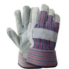 ถุงมือนิรภัยสำหรับทำงาน En420ถุงมือหนังแยกกับคอตตอนหลายเส้น - Product Image 4