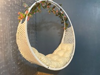 Grand lit balançoire suspendu en coton macramé Style Boho tissé à la main suspendu intérieur adulte hamac balançoire lit pour extérieur
