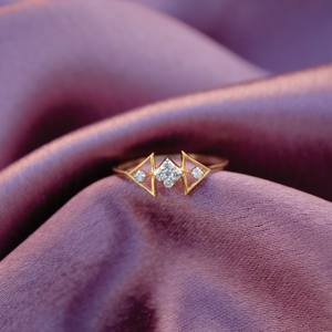 Anillo delicado de oro sólido de 18 quilates certificado por IGI, joyería de diamantes delicados naturales ligeros, anillo de diamantes certificado - Product Image 1