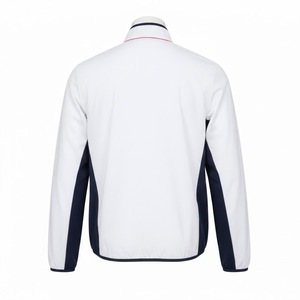 Chaqueta cortavientos ligera con cremallera para hombre, ropa deportiva blanca con cuello alto - Product Image 2