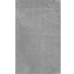 Tapis de bain et de douche Ricardo gris clair 70x120cm, beige, en jacquard abstrait teint en fil, production sur mesure, fabriqué en Turquie - Product Image 2