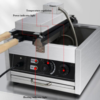 Machine à Taiyaki Électrique Commerciale Antiadhésive 14 Pièces, Gaufrier Japonais en Forme de Poisson pour Magasin de Snacks