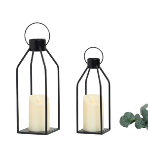 Handcrafted Vintage Wrought Iron Pillar Candle Lantern Waterproof Hanging Tabletop Home Decor for Christmas <b>Easter</b>-Eco-Friendly - Product Image 1