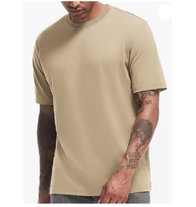 Camiseta a granel de peso pesado con impresión de logotipo personalizado, Camiseta lisa de manga corta, camisetas de algodón de talla grande para hombre - Product Image 1