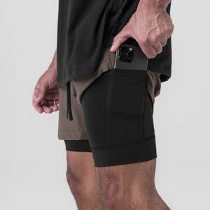 Pantalones cortos 2 en 1 de alto rendimiento para corredores y entusiastas del gimnasio que ofrecen comodidad durante todo el día - Product Image 3